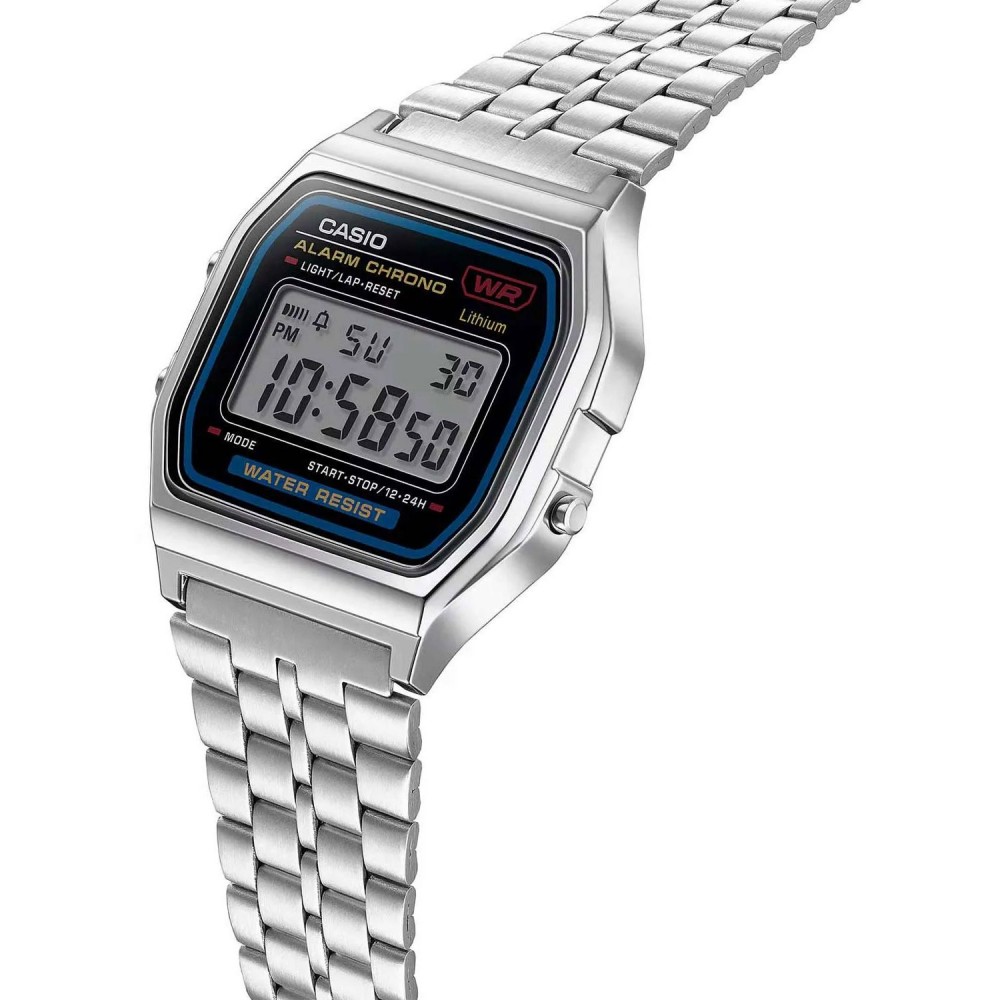 CASIO Vintage Ρολόι Ασημί Ανοξείδωτο ατσάλι A-159WE-1EF CASIO Vintage Ρολόι Ασημί Ανοξείδωτο ατσάλι A-159WE-1EF