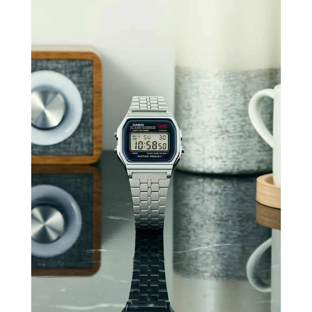CASIO Vintage Ρολόι Ασημί Ανοξείδωτο ατσάλι A-159WE-1EF CASIO Vintage Ρολόι Ασημί Ανοξείδωτο ατσάλι A-159WE-1EF