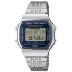 CASIO Vintage Step Tracker Ρολόι Χρονογράφος Ασημί Ανοξείδωτο ατσάλι μπρασελέ ABL-100WE-2AEF