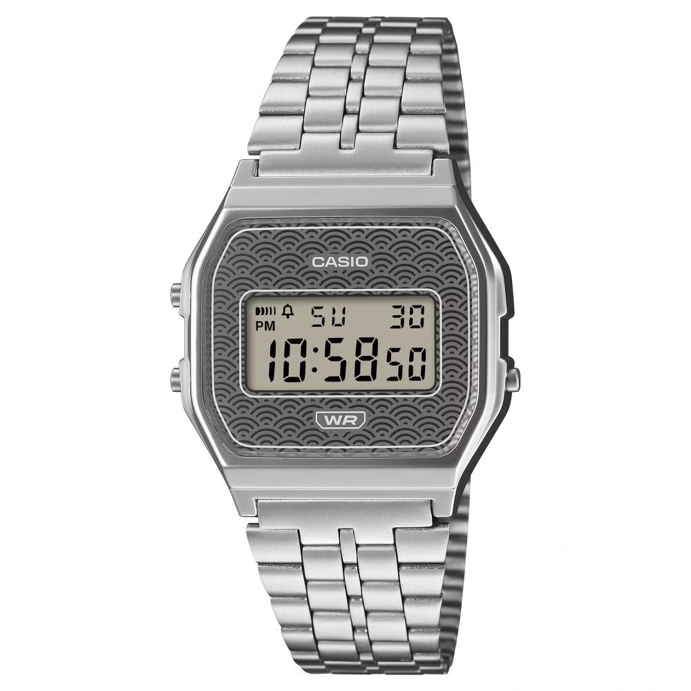CASIO Vintage Ρολόι Limited edition Ασημί ανοξείδωτο ατσάλι μπρασελέ A159WEVJ-7ER