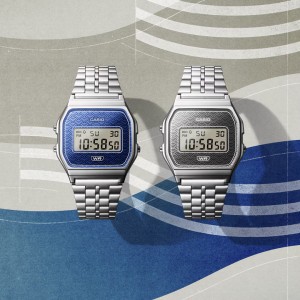 CASIO Vintage Ρολόι Limited edition Ασημί ανοξείδωτο ατσάλι μπρασελέ A159WEVJ-2ER