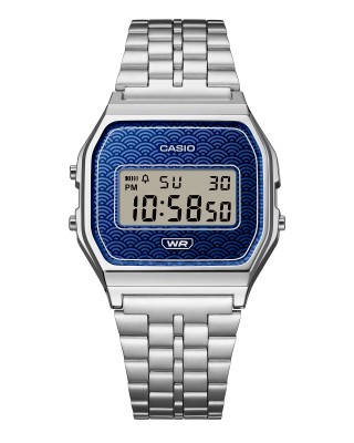 CASIO Vintage Ρολόι Limited edition Ασημί ανοξείδωτο ατσάλι μπρασελέ A-159WEVJ-2ER