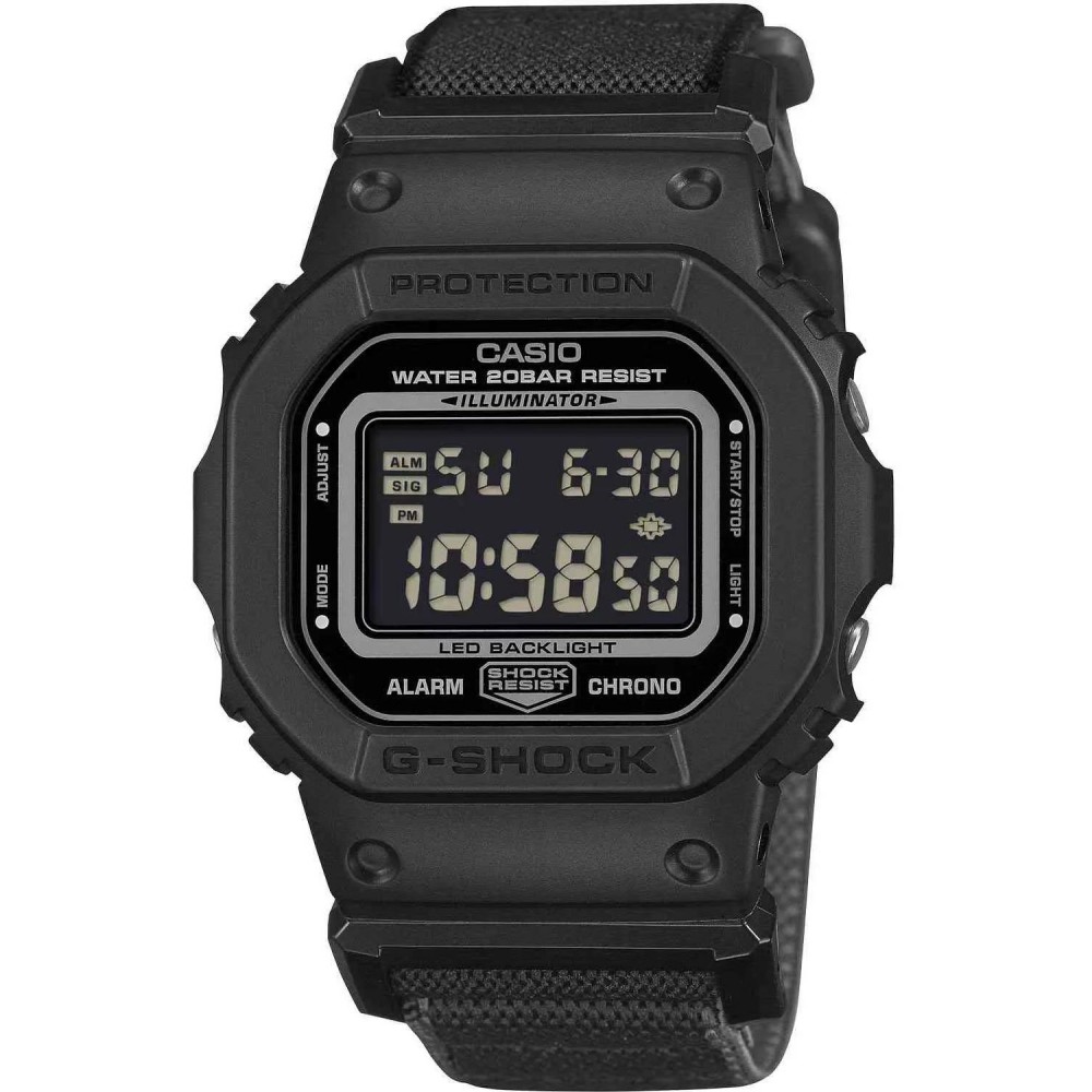 CASIO G-Shock Χρονογράφος Ρολόι Mαύρο Υφασμάτινο λουράκι DW-5600MNC-1ER