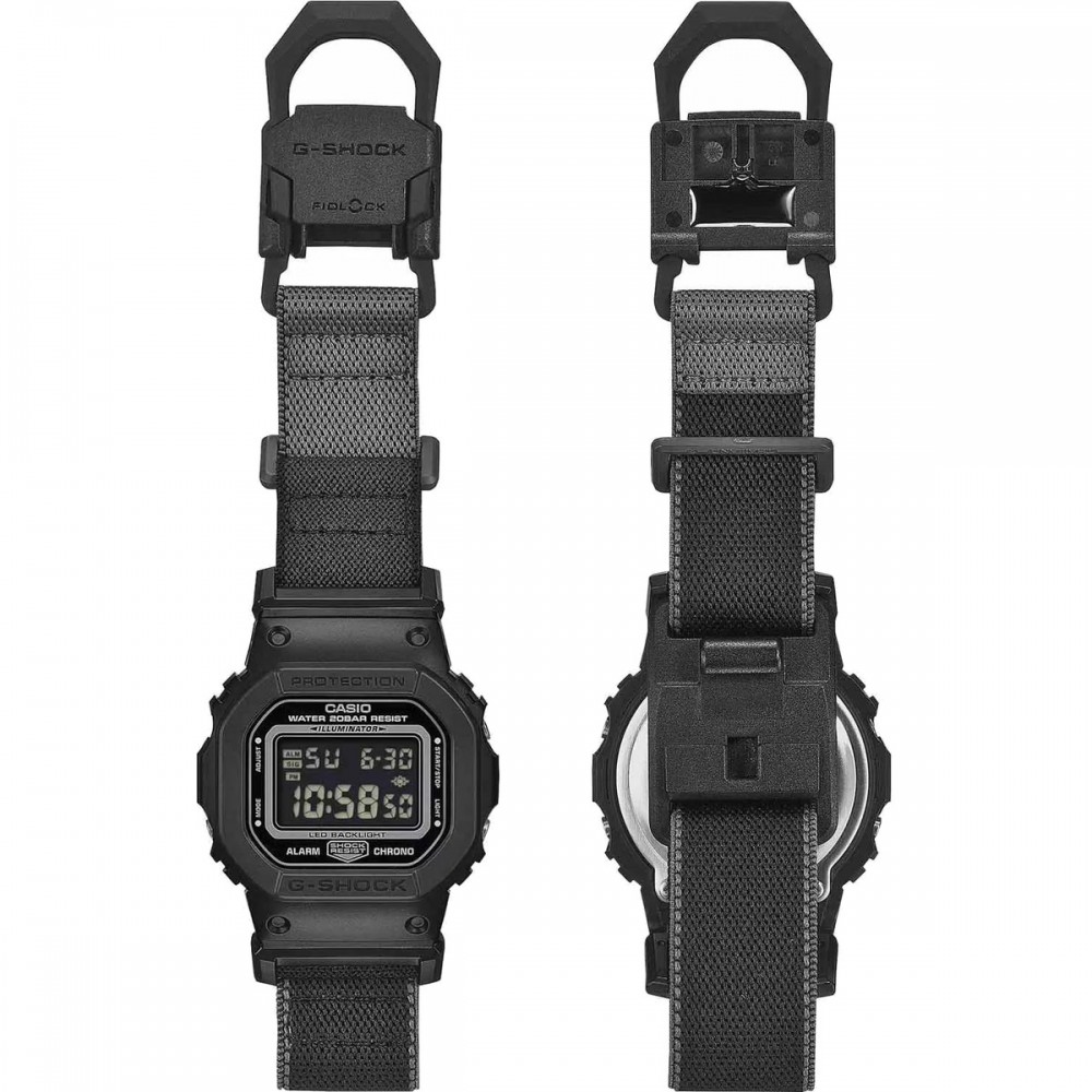 CASIO G-Shock Ανδρικό Ρολόι Μαύρο  Υφασμάτινο λουράκι DW-5600MNC-1ER
