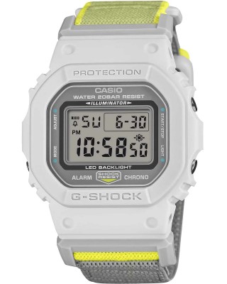 CASIO G-Shock Ανδρικό Ρολόι Γκρι/Κίτρινο  Υφασμάτινο λουράκι DW-5600MNC-7A8ER