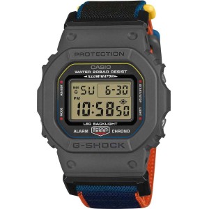 CASIO G-Shock Χρονογράφος Ρολόι Δίχρωμο Υφασμάτινο λουράκι DW-5600MNC-8A2ER