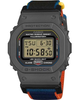CASIO G-Shock Χρονογράφος Ρολόι Δίχρωμο Υφασμάτινο λουράκι DW-5600MNC-8A2ER