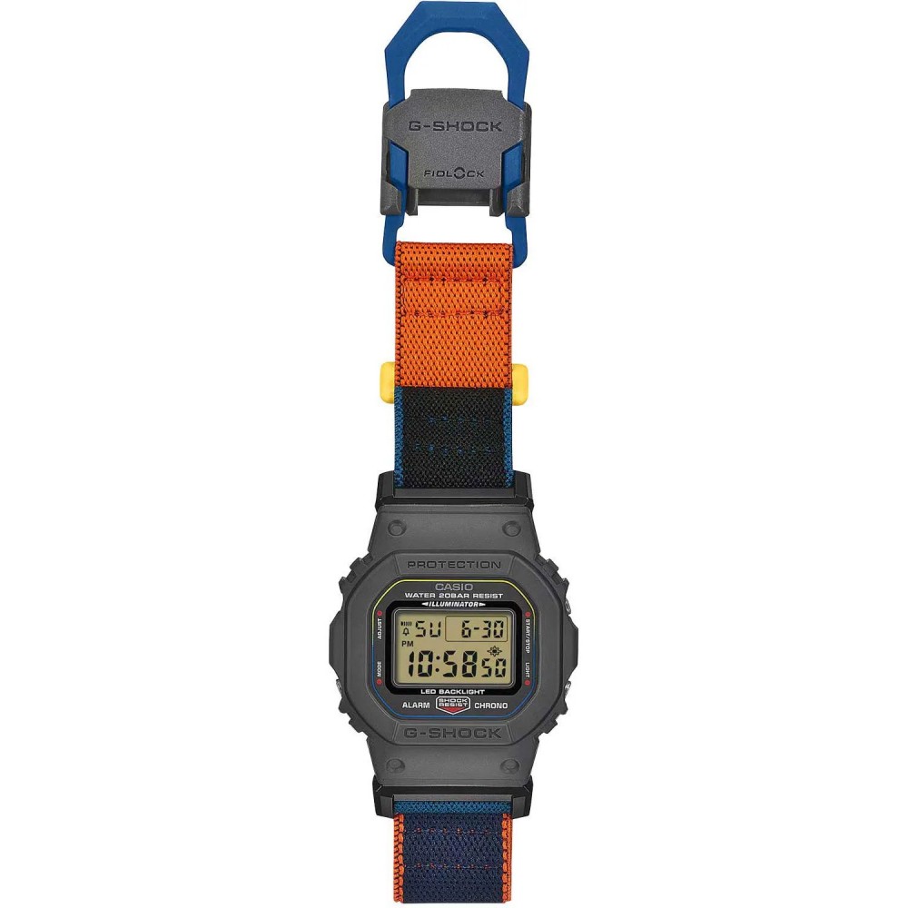 CASIO G-Shock Χρονογράφος Ρολόι Δίχρωμο Υφασμάτινο λουράκι DW-5600MNC-8A2ER
