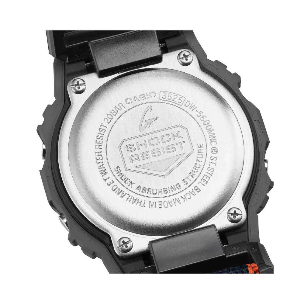 CASIO G-Shock Χρονογράφος Ρολόι Δίχρωμο Υφασμάτινο λουράκι DW-5600MNC-8A2ER