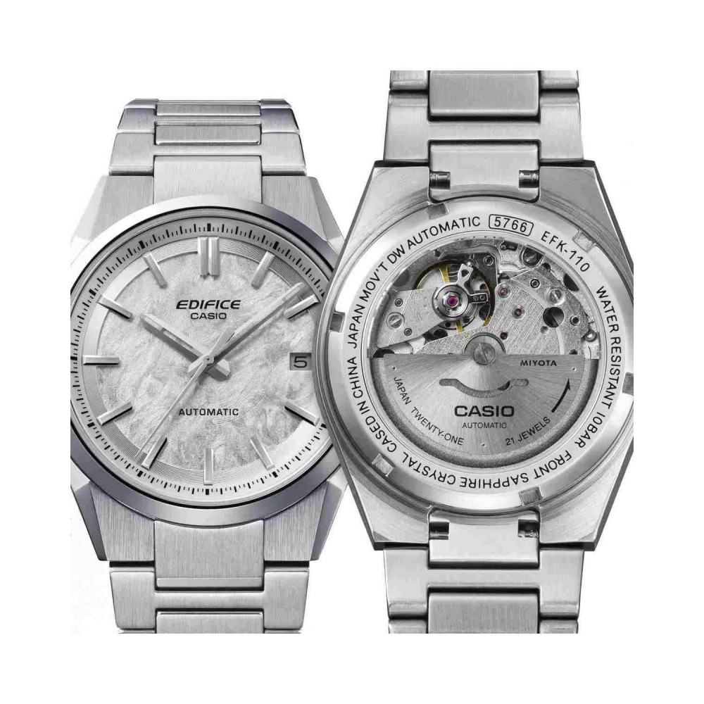 CASIO Edifice Αυτόματο Ρολόι Ασημί Ανοξείδωτο Ατσάλι Μπρασελέ EFK-110D-7AER CASIO Edifice Αυτόματο Ρολόι Ασημί Ανοξείδωτο Ατσάλι Μπρασελέ EFK-110D-7AER