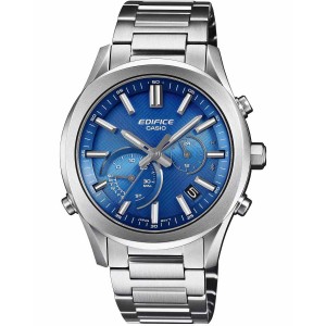 CASIO Edifice Tough Solar Smartwatch Xρονογράφος Ασημί Ανοξείδωτο Ατσάλι μπρασελέ EQB-1300D-2AEF