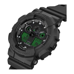 CASIO G-shock Χρονογράφος Ρολόι Μαύρο Καουτσούκ λουράκι GA-100BEG-1AER