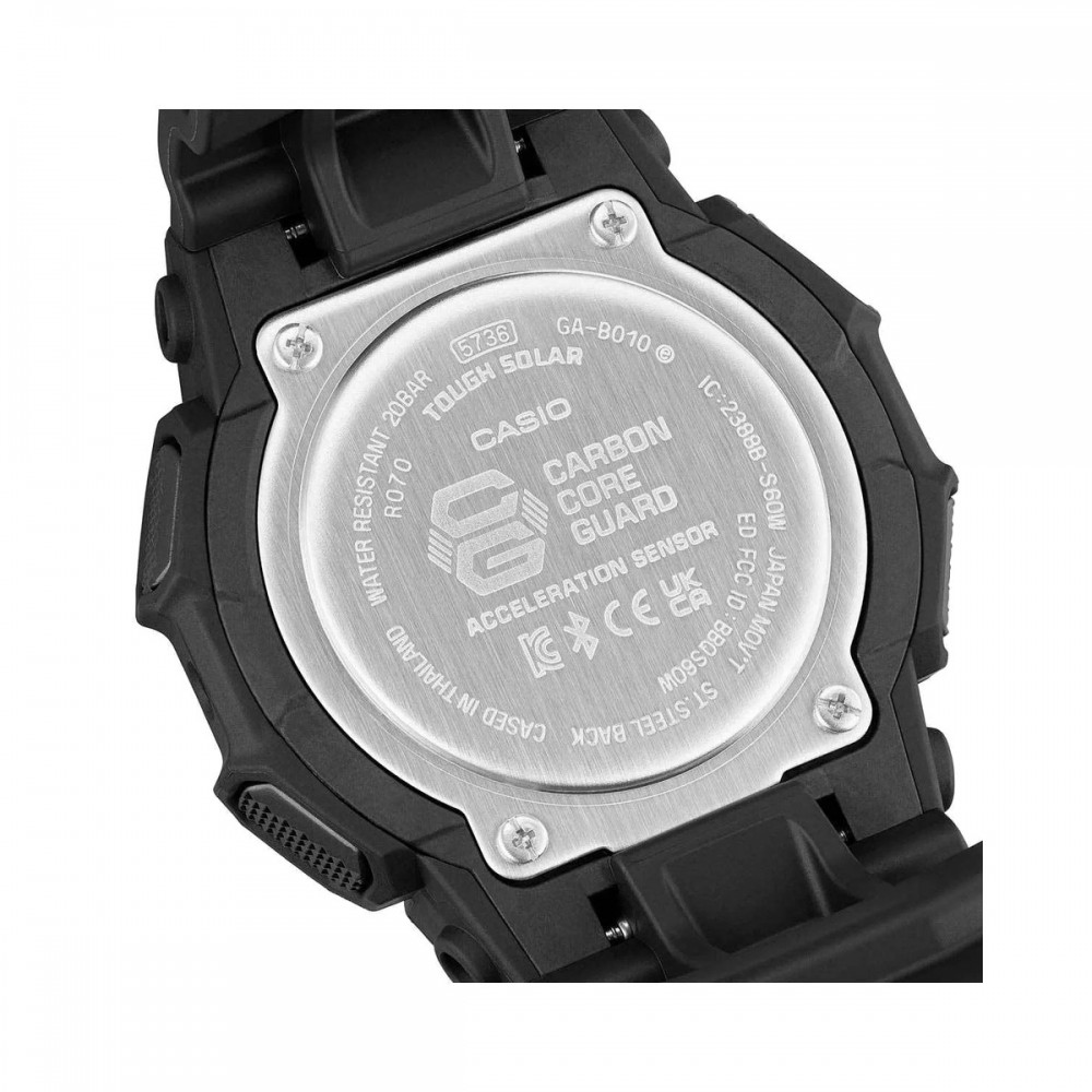 CASIO G-SHOCK Tough Solar Smartwatch Χρονογράφος Ρολόι Μαύρο Καουτσούκ Λουράκι GA-B010-1AER