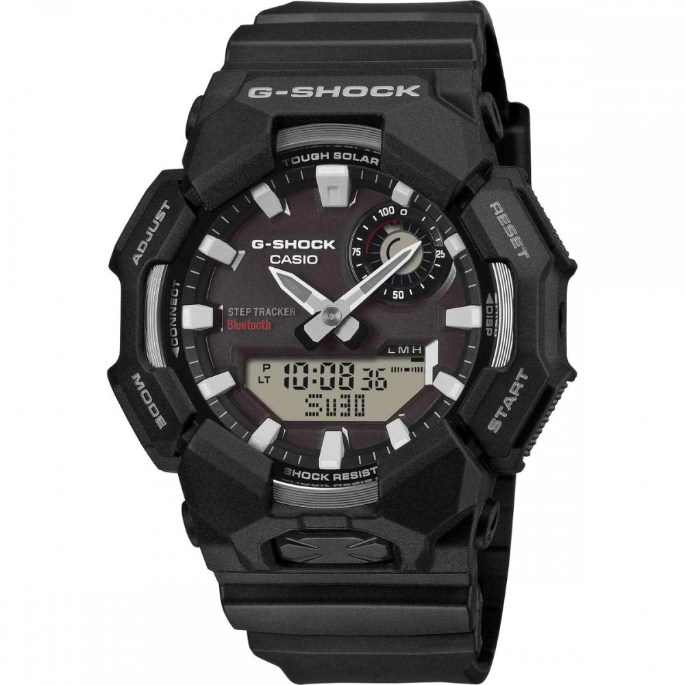 CASIO G-SHOCK Tough Solar Smartwatch Χρονογράφος Ρολόι Μαύρο Καουτσούκ Λουράκι GA-B010-1AER