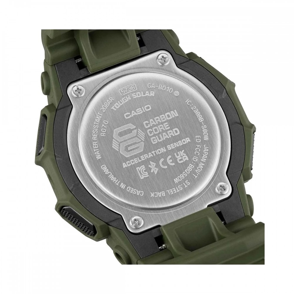 CASIO G-SHOCK Tough Solar Smartwatch Χρονογράφος Ρολόι Πράσινο Καουτσούκ Λουράκι GA-B010-3AER