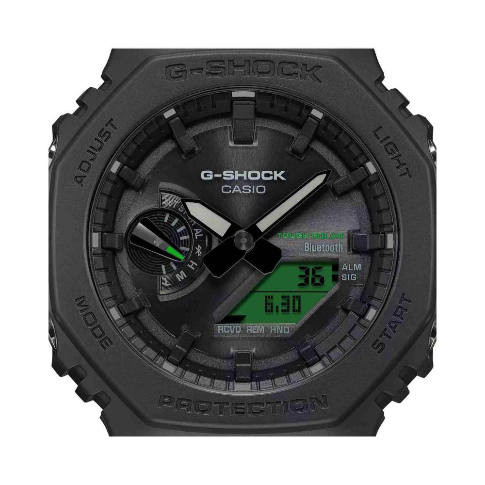 CASIO G-SHOCK Solar Smartwatch Χρονογράφος Ρολόι Μαύρο Καουτσούκ Λουράκι GA-B2100BEG-1AER CASIO G-SHOCK Solar Smartwatch Χρονογράφος Ρολόι Μαύρο Καουτσούκ Λουράκι GA-B2100BEG-1AER