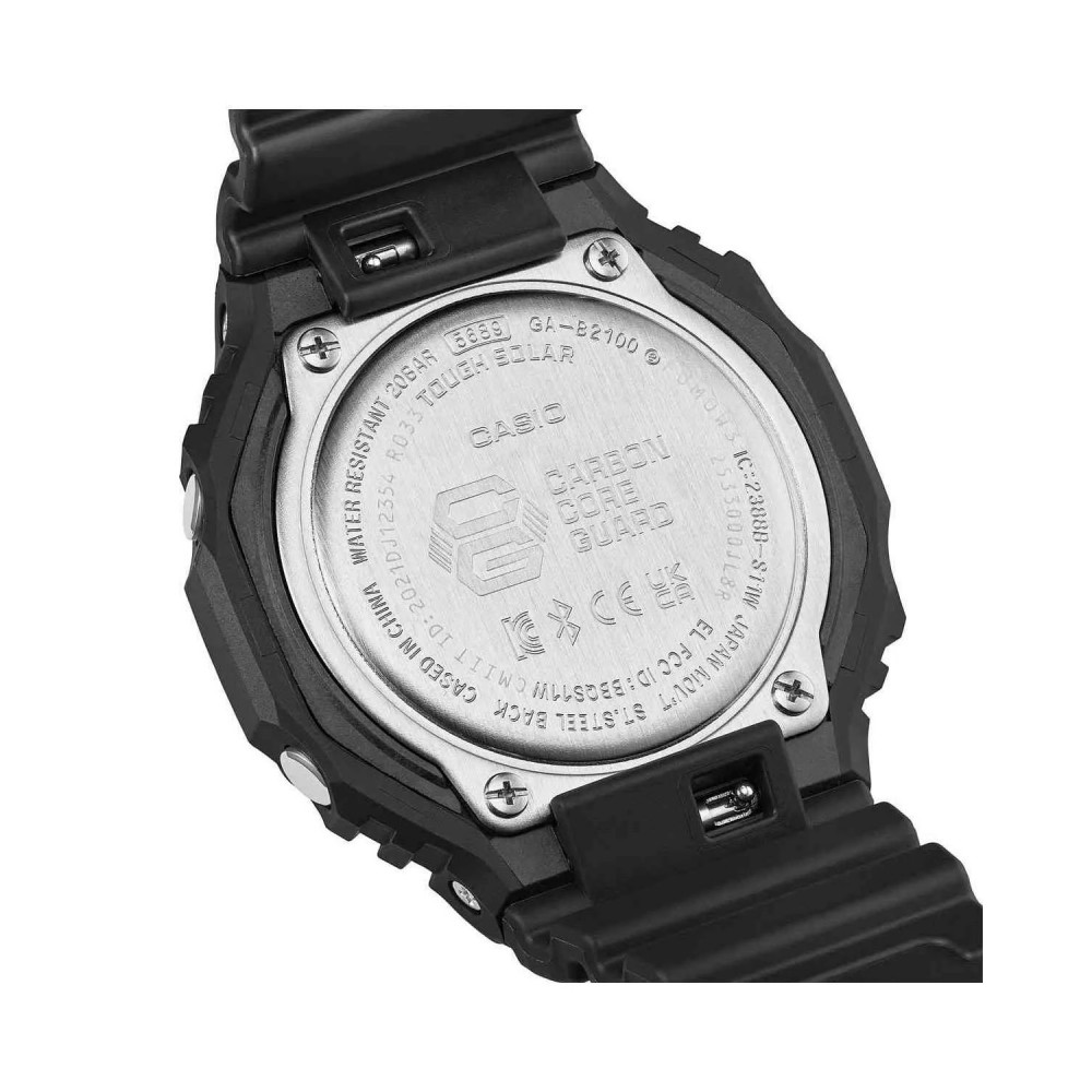 CASIO G-SHOCK Solar Smartwatch Χρονογράφος Ρολόι Μαύρο Καουτσούκ Λουράκι GA-B2100BEG-1AER CASIO G-SHOCK Solar Smartwatch Χρονογράφος Ρολόι Μαύρο Καουτσούκ Λουράκι GA-B2100BEG-1AER