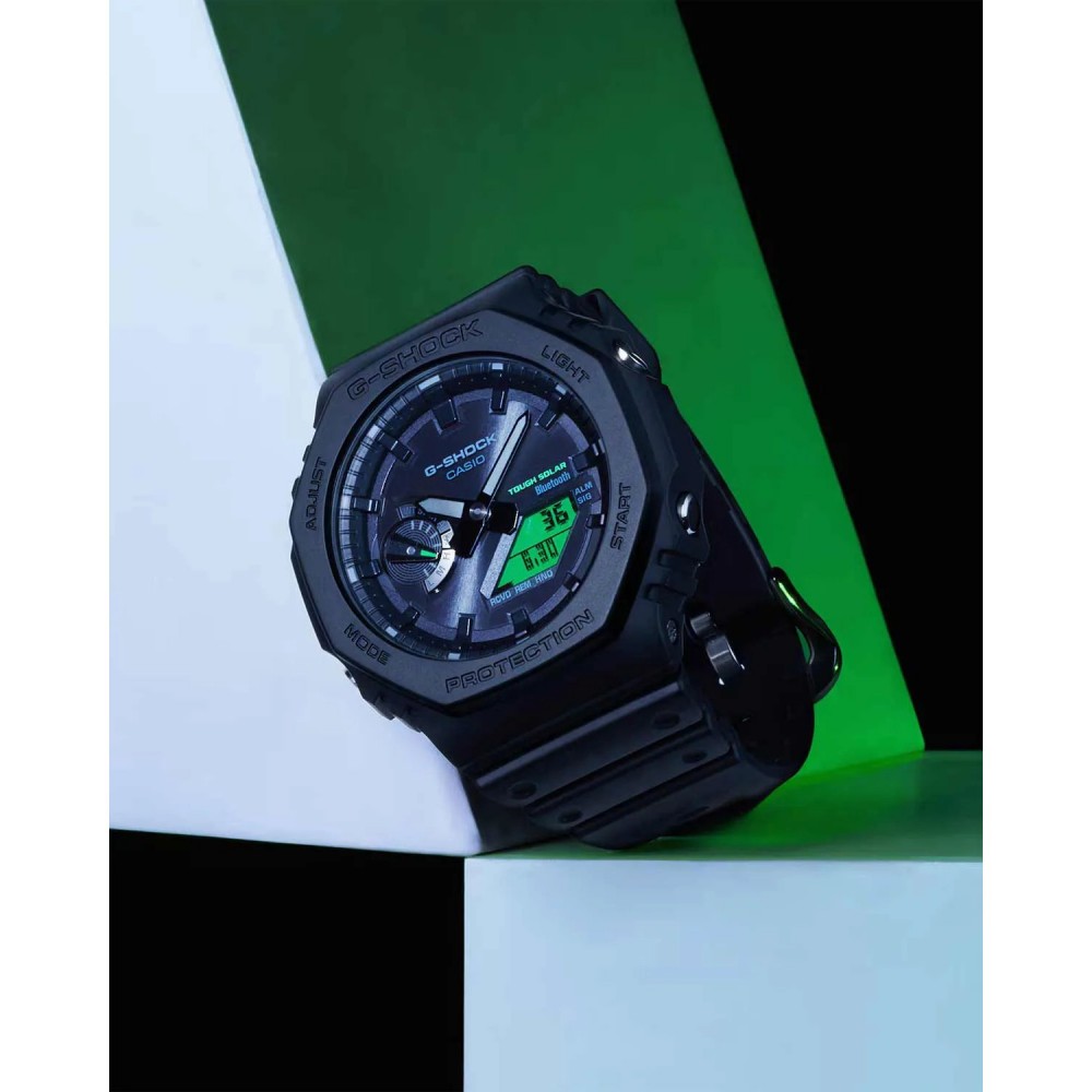 CASIO G-SHOCK Solar Smartwatch Χρονογράφος Ρολόι Μαύρο Καουτσούκ Λουράκι GA-B2100BEG-1AER CASIO G-SHOCK Solar Smartwatch Χρονογράφος Ρολόι Μαύρο Καουτσούκ Λουράκι GA-B2100BEG-1AER