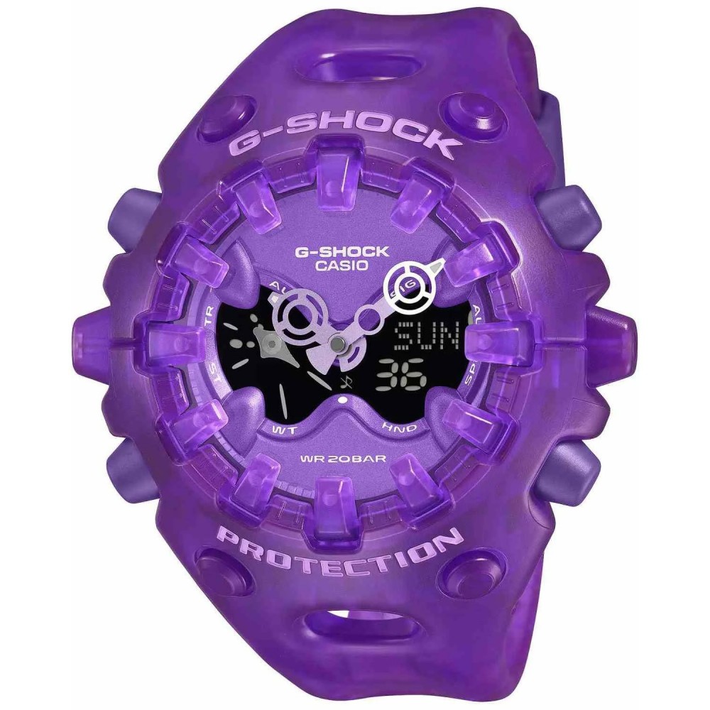 CASIO G-SHOCK Limited Edition Ρολόι Μωβ Διάφανο λουράκι GA-V01SKE-6AER