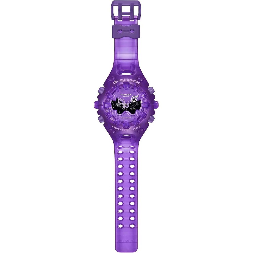 CASIO G-SHOCK Limited Edition Ρολόι Μωβ Διάφανο λουράκι GA-V01SKE-6AER