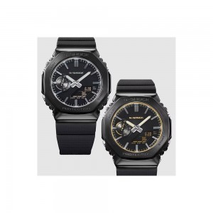CASIO G-SHOCK Χρονογράφος Ανδρικό Ρολόι Μαύρο Καουτσούκ Λουράκι GM-2100LXB-1A9ER