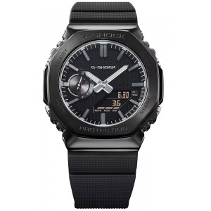CASIO G-SHOCK Χρονογράφος Ανδρικό Ρολόι Μαύρο Καουτσούκ Λουράκι GM-2100LXB-1AER