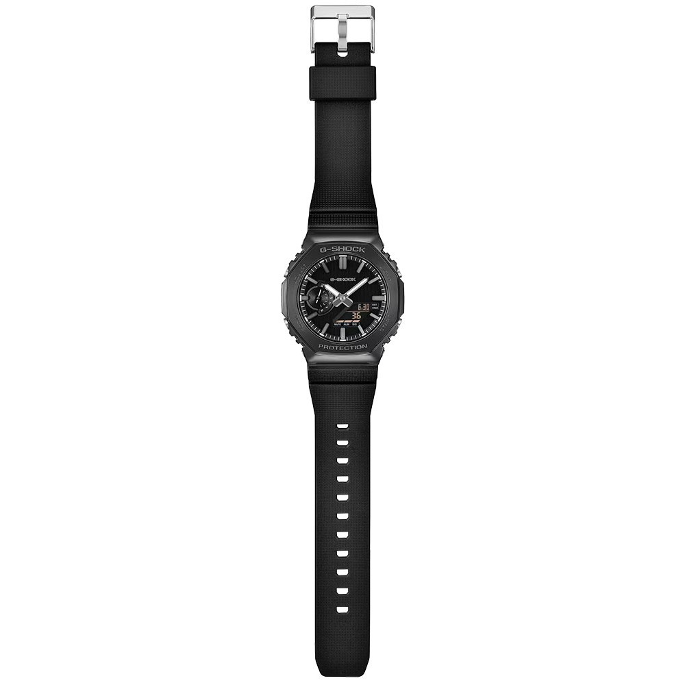 CASIO G-SHOCK Χρονογράφος Ανδρικό Ρολόι Μαύρο Καουτσούκ Λουράκι GM-2100LXB-1AER