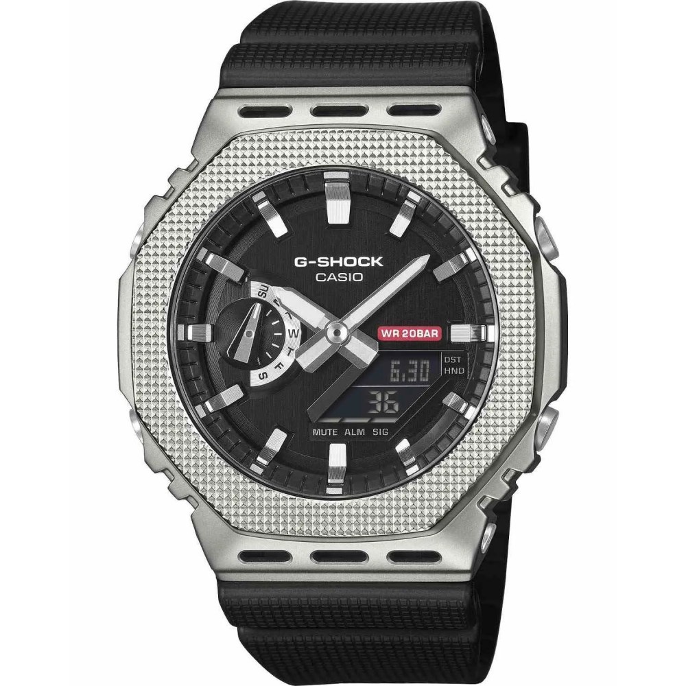CASIO G-SHOCK  Χρονογράφος Ρολόι Μαύρο Καουτσούκ Λουράκι GM-2100M-1AER