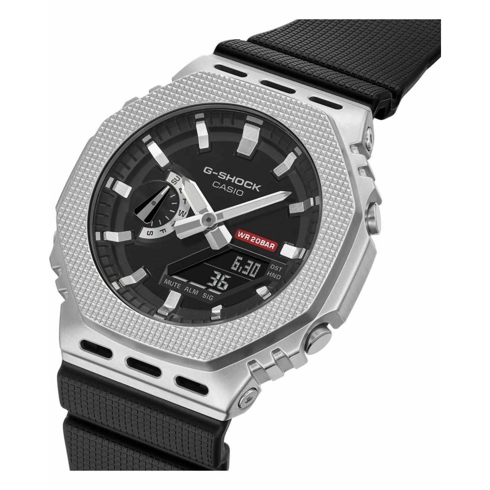 CASIO G-SHOCK  Χρονογράφος Ρολόι Μαύρο Καουτσούκ Λουράκι GM-2100M-1AER