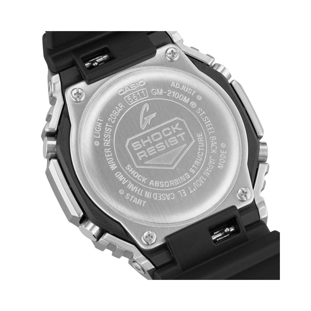 CASIO G-SHOCK  Χρονογράφος Ρολόι Μαύρο Καουτσούκ Λουράκι GM-2100M-1AER