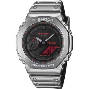 CASIO G-SHOCK  Χρονογράφος Ρολόι Ασημί Καουτσούκ Λουράκι GM-2100YRA-8AER