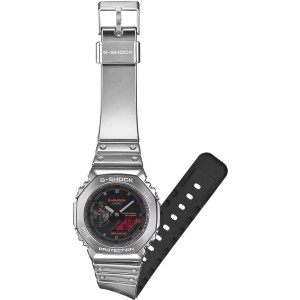 CASIO G-SHOCK  Χρονογράφος Ρολόι Ασημί Καουτσούκ Λουράκι GM-2100YRA-8AER