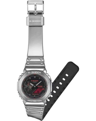 CASIO G-SHOCK  Χρονογράφος Ρολόι Ασημί Καουτσούκ Λουράκι GM-2100YRA-8AER