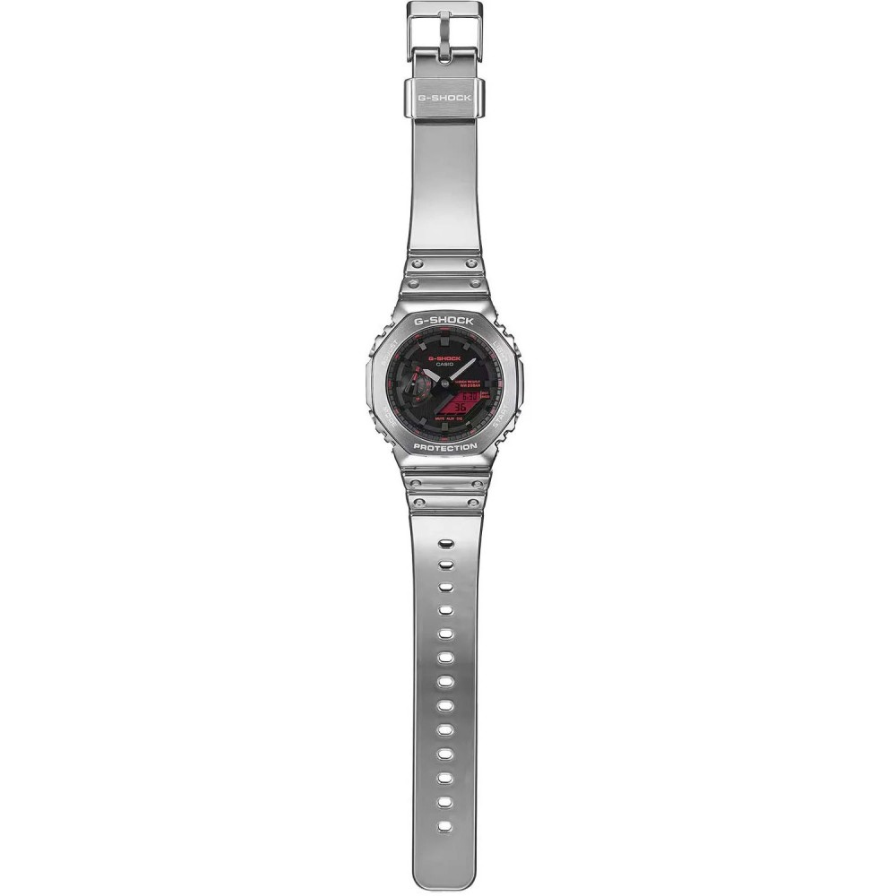 CASIO G-SHOCK  Χρονογράφος Ρολόι Ασημί Καουτσούκ Λουράκι GM-2100YRA-8AER