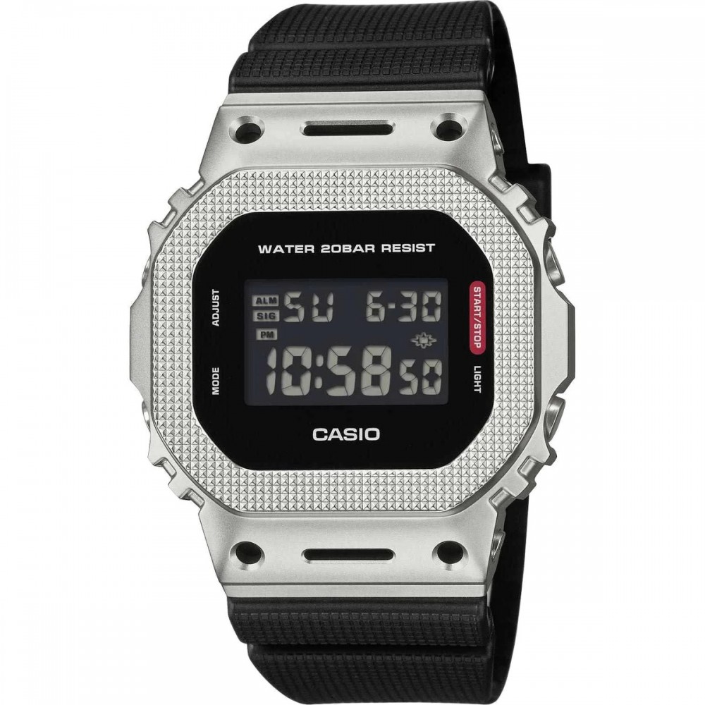 CASIO G-SHOCK Χρονογράφος Ρολόι Μαύρο Καουτσούκ Λουράκι GM-5600M-1ER