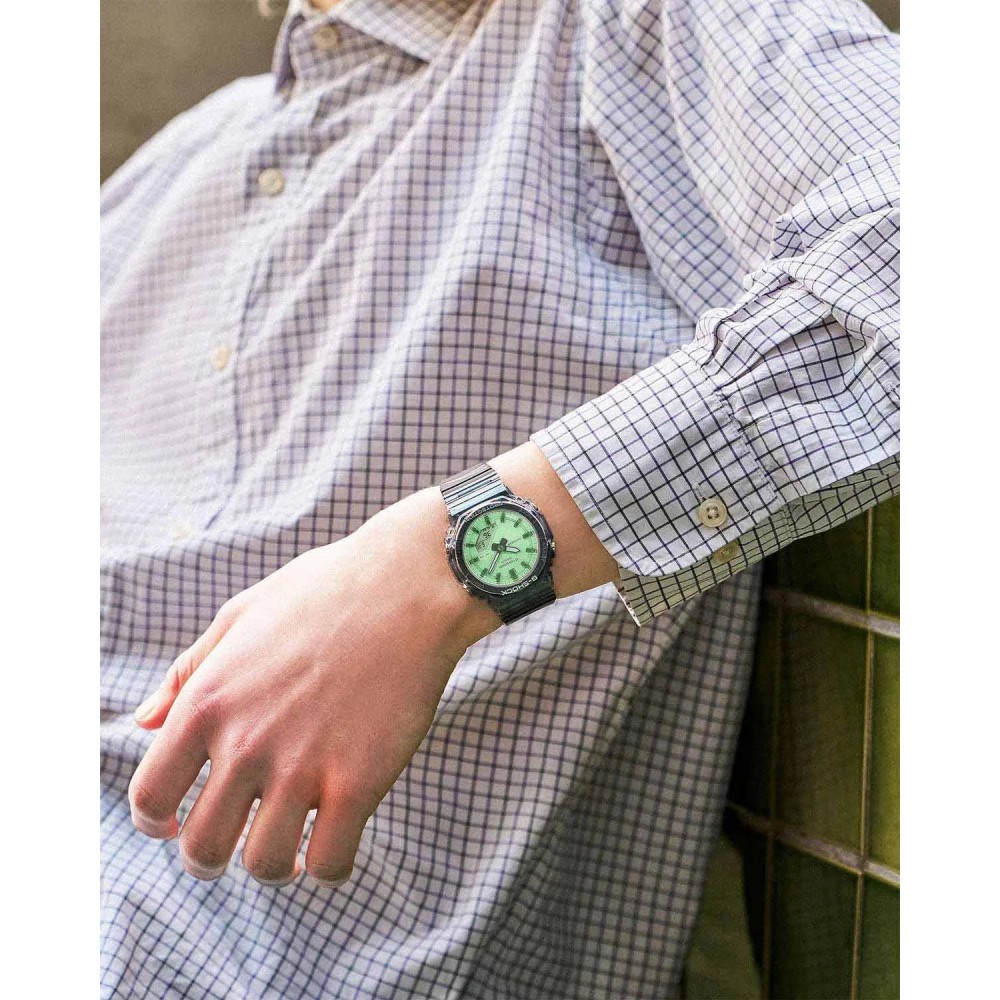 CASIO G-SHOCK Χρονογράφος Ρολόι Γκρι Διάφανο Βιολογικής προέλευσης GMA-P2100SR-1AER