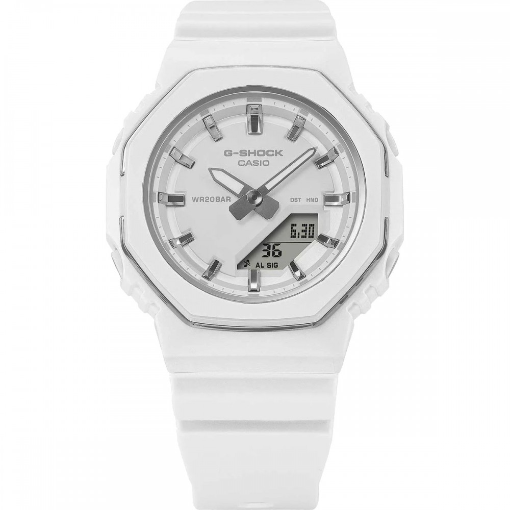 CASIO G-SHOCK Χρονογράφος Ρολόι Λευκό Λουράκι Βιολογικής προέλευσης GMA-P2110-7AER