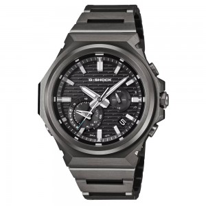 CASIO G-SHOCK Smartwatch Tough Solar Χρονογράφος Ρολόι Μαύρο Ανοξείδωτο ατσάλι μπρασελέ GST-B1000BD-1AER