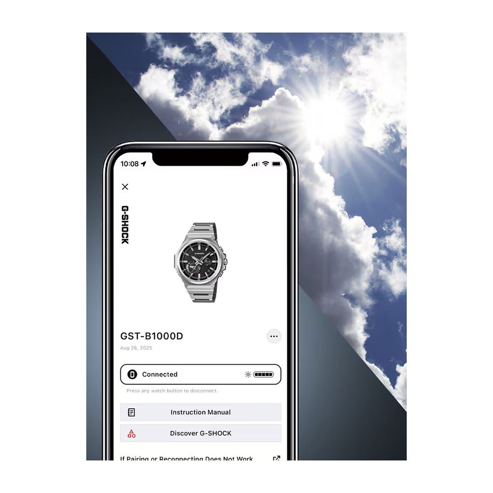 CASIO G-SHOCK Smartwatch Tough Solar Χρονογράφος Ρολόι Μαύρο Ανοξείδωτο ατσάλι μπρασελέ GST-B1000BD-1AER CASIO G-SHOCK Smartwatch Tough Solar Χρονογράφος Ρολόι Μαύρο Ανοξείδωτο ατσάλι μπρασελέ GST-B1000BD-1AER