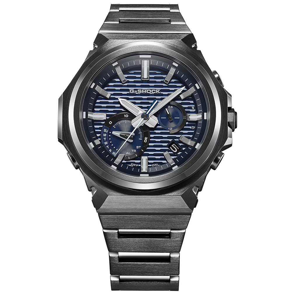 CASIO G-SHOCK Smartwatch Tough Solar Χρονογράφος Ρολόι Μαύρο Ανοξείδωτο ατσάλι μπρασελέ GST-B1000BD-2AER