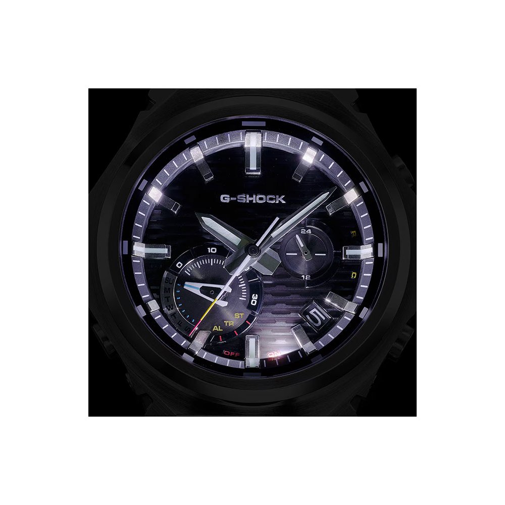 CASIO G-SHOCK Smartwatch Tough Solar Χρονογράφος Ρολόι Μαύρο Ανοξείδωτο ατσάλι μπρασελέ GST-B1000BD-2AER
