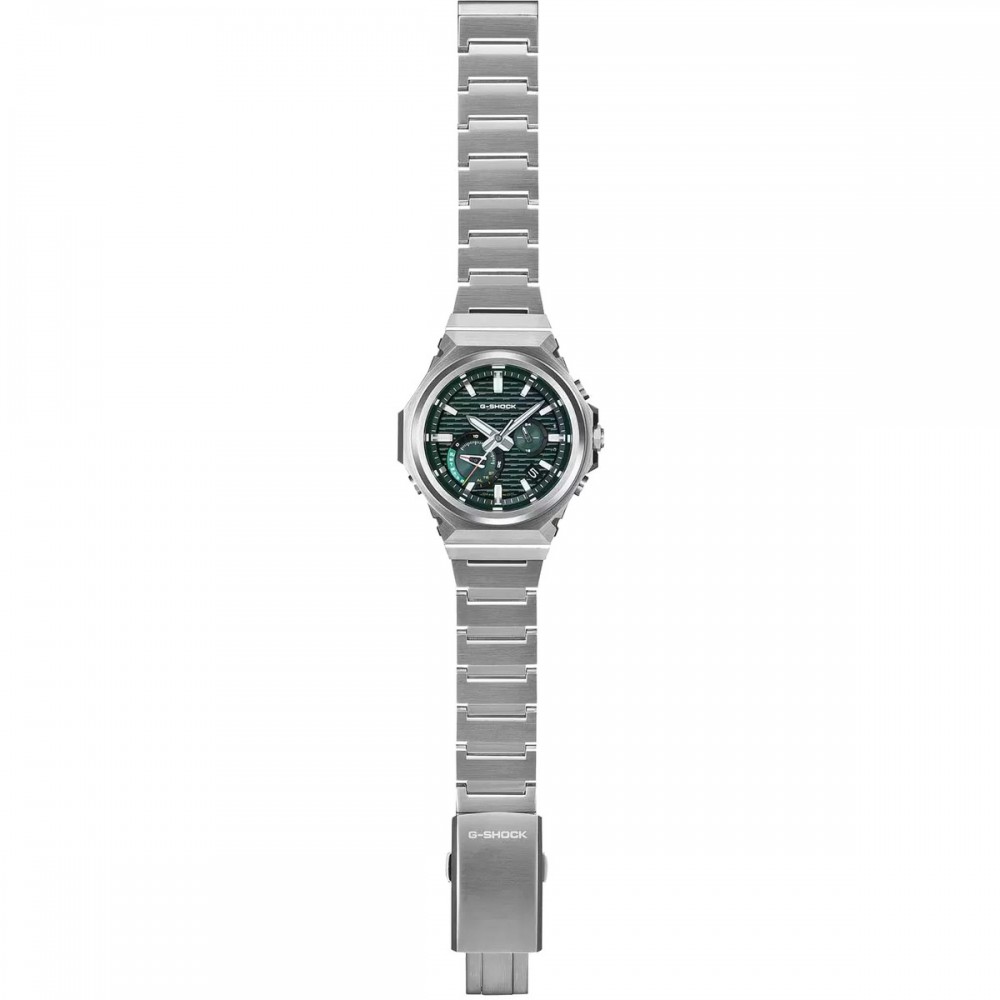 CASIO G-SHOCK Smartwatch Tough Solar Χρονογράφος Ρολόι Ασημί Ανοξείδωτο ατσάλι μπρασελέ GST-B1000D-3AER