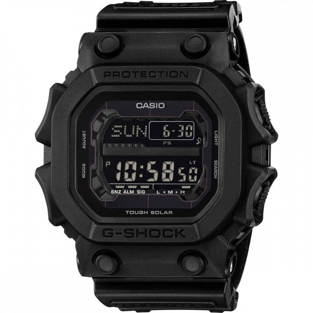 casio g-shock gx-56bbr-1 ψηφιακό ρολόι ανδρικό tough solar μαύρο κόκκινη οθόνη