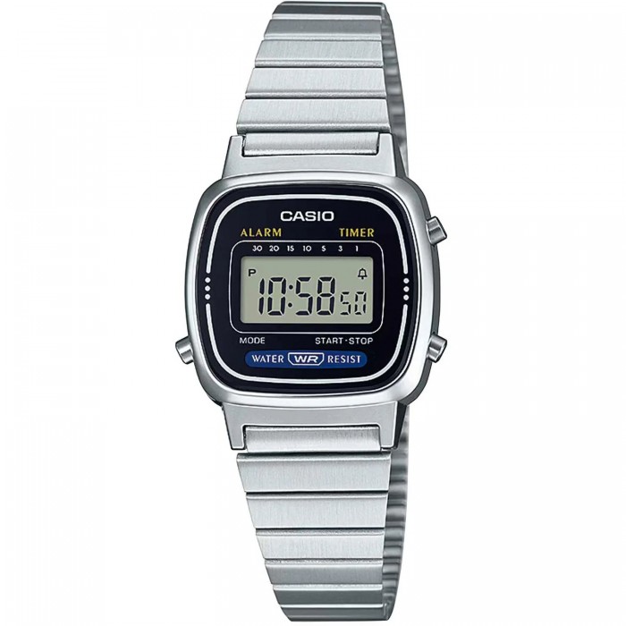 CASIO Vintage Ρολόι Unisex Ασημί Ανοξείδωτο Ατσάλι μπρασελέ LA-670WEA-1EF