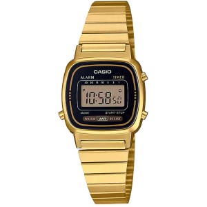 CASIO Vintage Ρολόι Unisex Επιχρυσωμένο Ανοξείδωτο Ατσάλι μπρασελέ LA-670WEGA-1EF