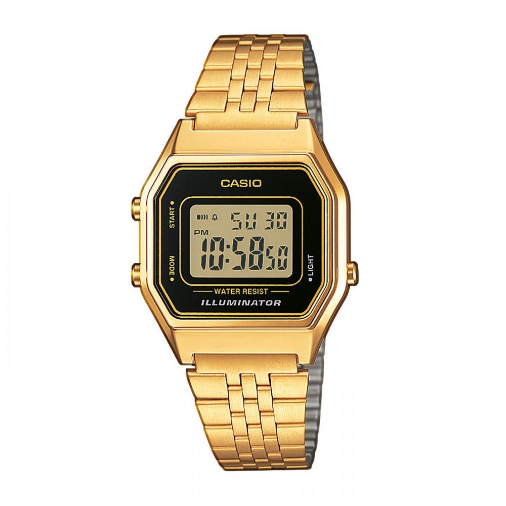 CASIO Vintage Ρολόι Επίχρυσο ανοξείδωτο ατσάλι LA-680WEGA-1ER