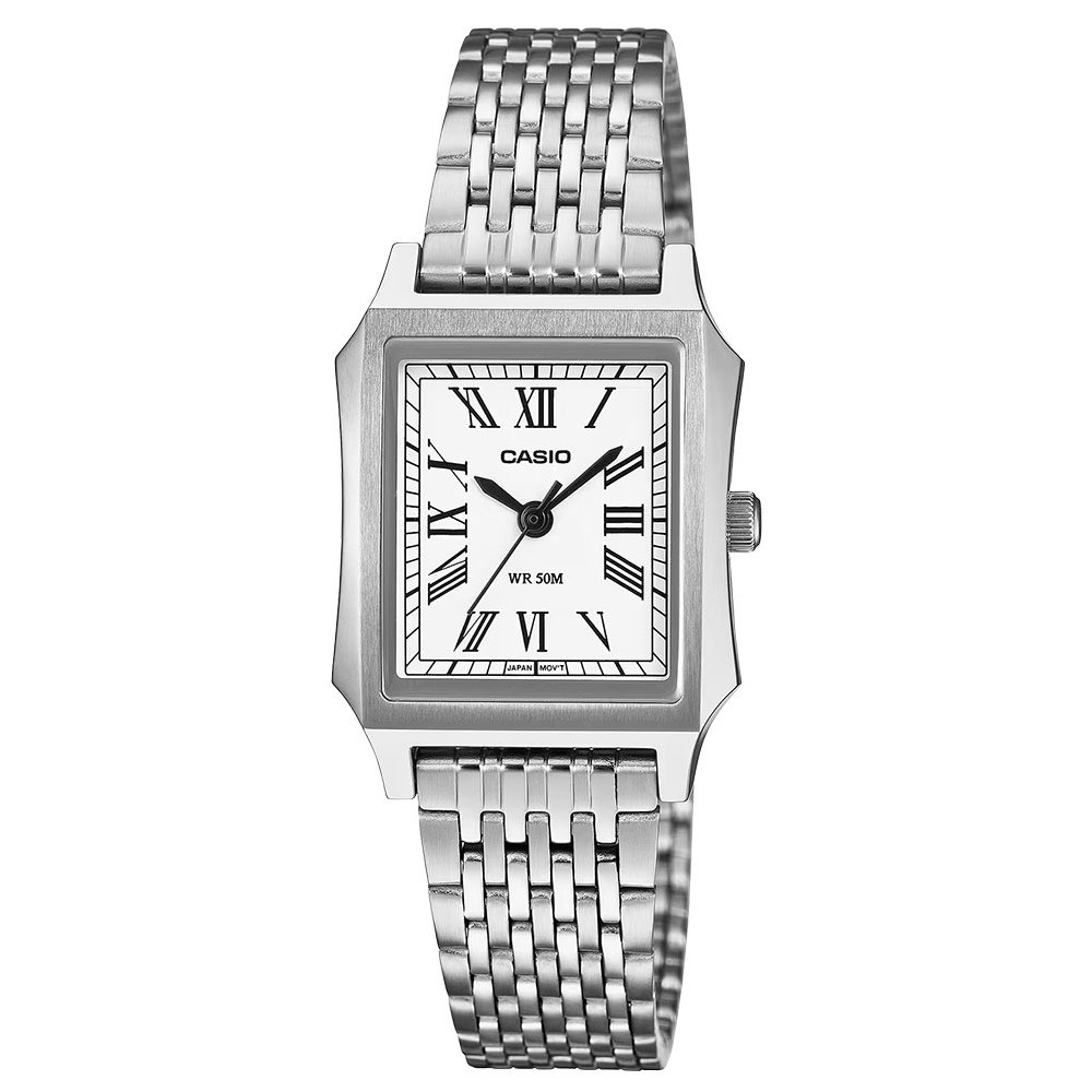 CASIO Collection Ασημί Ανοξείδωτο Ατσάλι μπρασελέ LTP-B190D-7BVER