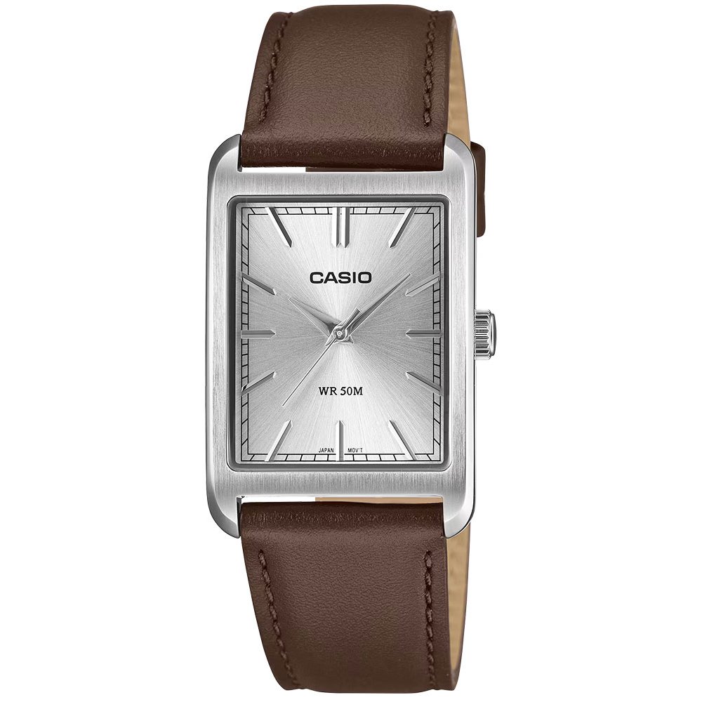 CASIO Collection Ρολόι Καφέ Δερμάτινο λουράκι MTP-B215L-7AVER