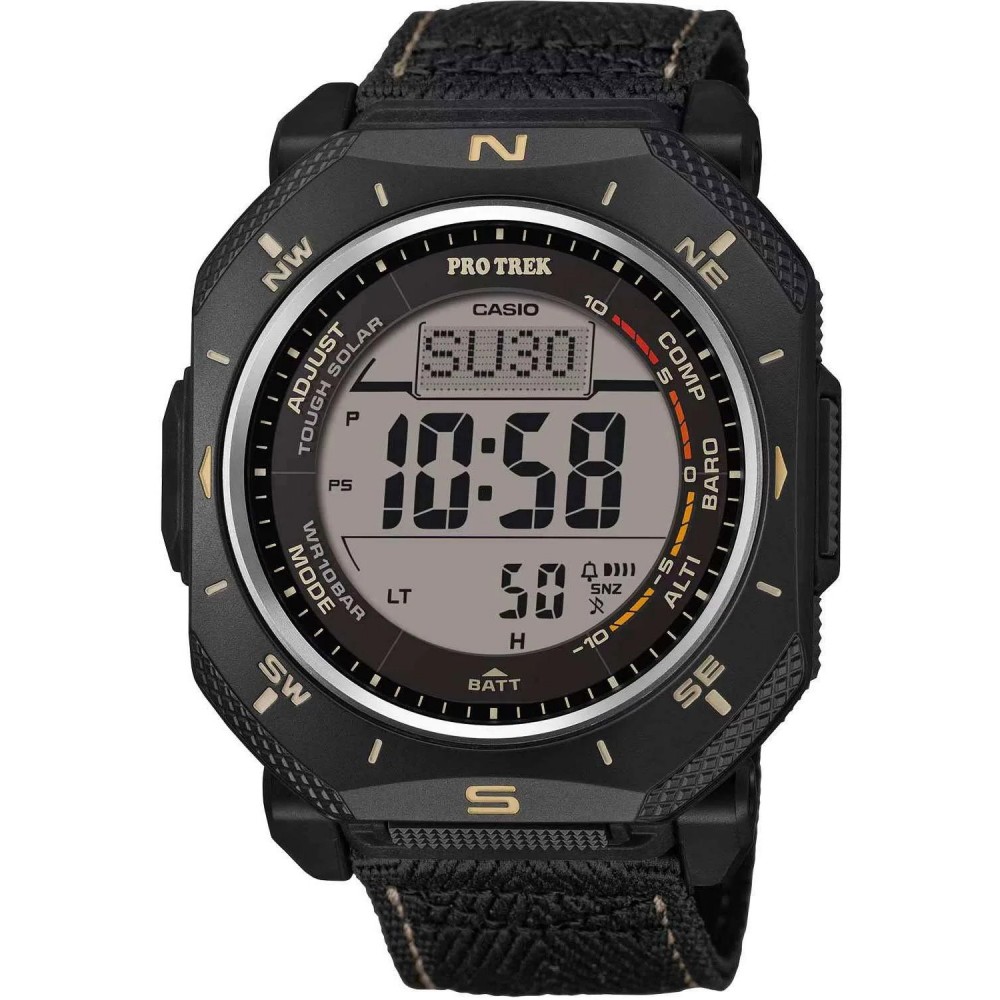 CASIO Protrek Tough Solar Chronograph Ρολόι Μαύρο Υφασμάτινο λουράκι PRG-69B-1ER