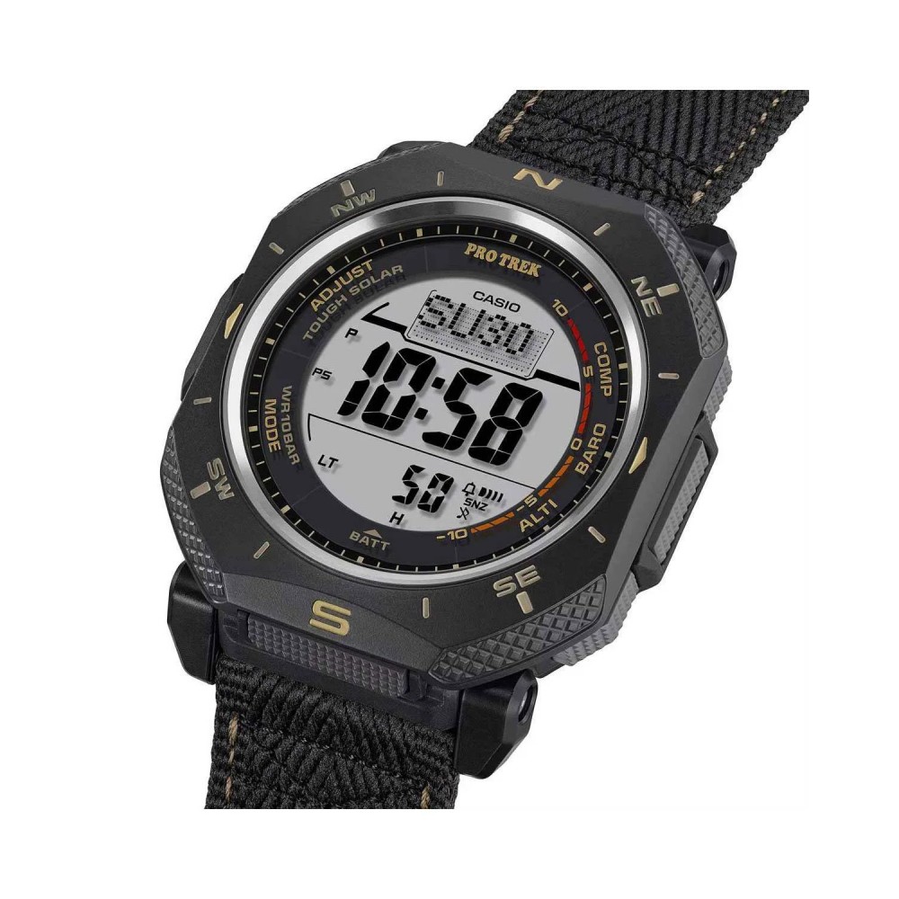CASIO Protrek Tough Solar Chronograph Ρολόι Μαύρο Υφασμάτινο λουράκι PRG-69B-1ER